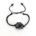 thumbnail image 1 of Nvzi Pulsera de cuentas hecha a mano, adecuada, cuerda negra tejida a mano, pulsera de bolsa de malla de piedra natural, pulsera ajustable (azul), 1 of 5