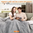 thumbnail image 5 of Heated Blanket Queen Size -84"x90" Dual Control Flannel Electric Blanket,10 Heat Levels,10-Hour Auto-Off,Fast Heating,Overheat Protection, Soft Heating Blanket for Home and Office (Gray), 5 of 7