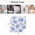 thumbnail image 5 of Blue Watercolor Floral Cloth Napkins, Spring Flower Abstract Art Washable and Reusable Dinner Napkins Set of 6, Table Napkin for Kitchen Party Birthday Wedding Hotel Housewarming 20"x20", 5 of 9