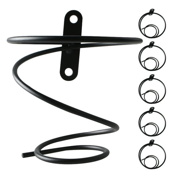 6 botelleros de pared con espiral de hierro para vino, expositores para el hogar, restaurantes y decoración de pared