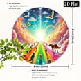 thumbnail image 2 of 2D Flat, One Piece, Rainbow Bridge Journey Pattern, Round Flat Print Metal Sign, 8X8in or 20Cm X20Cm, Round Iron Hanging Picture, Metal Iron Sign Room Home Decoration, Wall Art Aesthetic Decorat, 2 of 6
