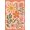 Orange, Pattern 12, variant on ODIKA 4'x6' Blue Chinoiserie Toile Design Elegant Washable Area Rug Traditional Asian Scenic Gardens and Pagodas Pet Friendly, Non-Shedding for Bedroom, Reading Nook
