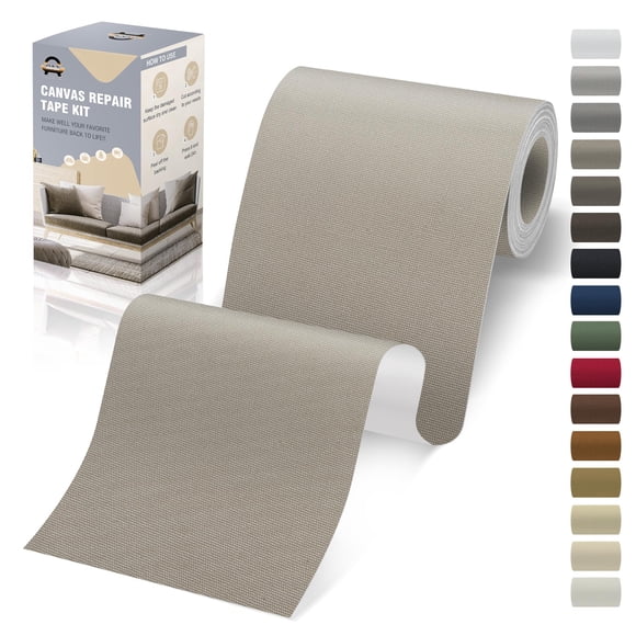 Cinta Reparadora para Lona OAZ Autoadhesiva Marfil Gris 10x200 cm