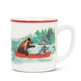 thumbnail image 1 of Abbott Collection AB-27-BEARLAKE-MUG 4 in. Animals in Canoe Mug, Ivory & Multi Color, 1 of 1