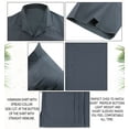 thumbnail image 6 of HAPPY BAY Men's Hawaiian Solid Beach Shirts Casual Short Sleeve Shirts Button Down Shirt Men 7XL Grey, Plain, 6 of 6