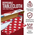 thumbnail image 6 of 2 Pack - Red Polka Dot Print Rolls 52 Inch X 100 Picnic/Party Plastic Tablecloth Roll, Disposable Picnic Colored Table Cloth on a Roll, 6 of 8