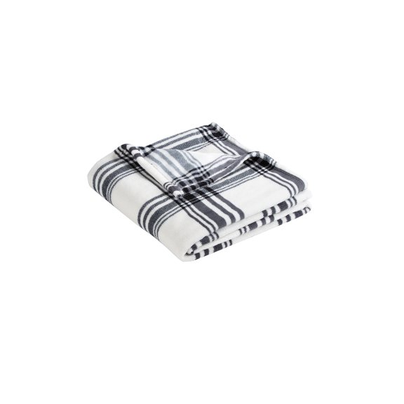Port Authority Adult Unisex Check Blanket Black/Wht Pld One Size Fits All