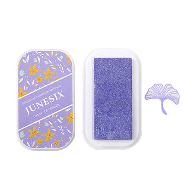 Almohadilla de tinta linda Metal Color brillante Almohadilla de tinta no tóxica sin ácido para niños Abanopi Lavanda
