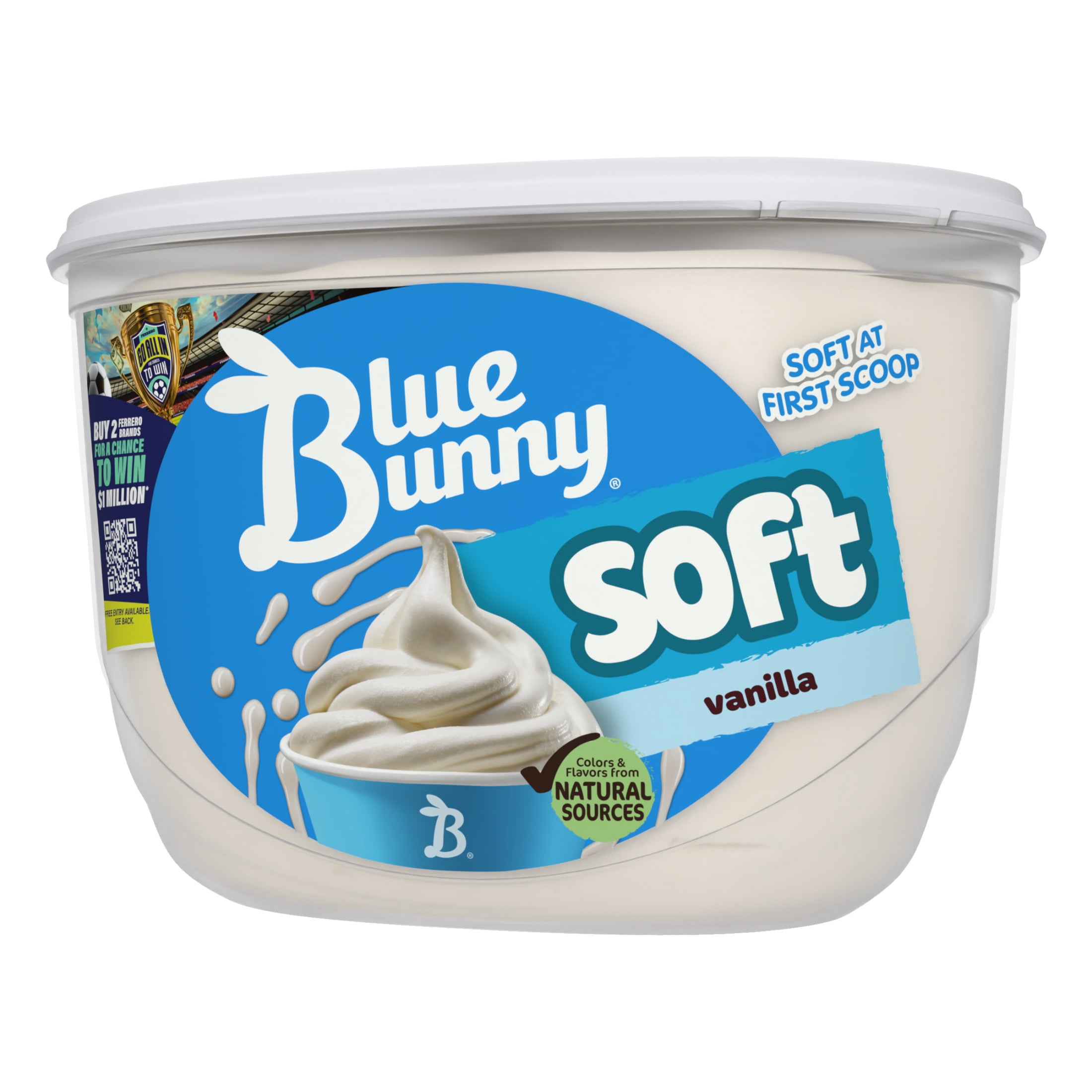 Blue Bunny Soft Vanilla Flavored Frozen Dairy Dessert, 46 fl oz
