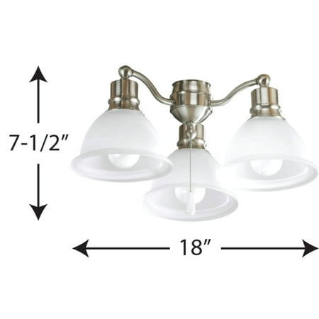 

Madison Collection Three-Light Ceiling Fan Light