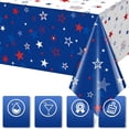 thumbnail image 4 of Luckky 4th of July Patriotic Decorative Rectangle Tablecloth Flag,USA National Rectangle Kitchen Table Cover Oblong Tablecloth for Dining Table Buffet Parties Patio Camping 53×107Inch, 4 of 9