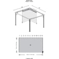 thumbnail image 4 of Sojag Grey Curtains for Meridien Gazebo, 10 ft. x 12 ft., Spun, 4 of 8