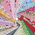 thumbnail image 4 of 100pcs Cotton Fabric Patchwork, TSV 4*4in Cotton Craft Fabric Bundle Squares Sheet Cloth, DIY Sewing Scrapbooking Quilting Pattern Artcraft, Different Patterns for Decorations, 4 of 9