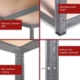 thumbnail image 5 of G-Rack Garage Storage Shelving Unit - 1 Bay, Grey Racking - 70” x 35” x 12” - 5-Tier Shelves - 386lbs Load/Tier (1929lbs/Unit) - 5 Year Warranty, 5 of 6
