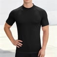 thumbnail image 5 of Yaoyar Men's Summer Casual Solid Short Sleeve Mandarin Collar Workout Top Soft Lightweight Non Shrink Shirt, 5 of 6