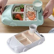 Fmxomd Cute Split Design Set Bowl Tableware Dinneractive Dining Set For Kids,Car Dinnerware Race Car Utensils,Toddler Plates,Baby Dishes