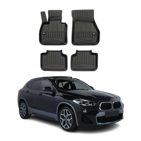OMAC Premium Floor Mats for for BMW X2 F39 2018-2023 TPE Rubber Black 4Pcs