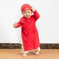 thumbnail image 4 of Otqutp Baby Boys Girls Traditional Chinese Cheongsam Outfit Retro Embroidery Long Sleeve Jumpsuit Newborn Infant New Year Rompers, 4 of 9