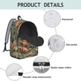 thumbnail image 4 of Cute Dinosaur Pattern Backpack for School,Cute School Bag,Schoolbag with Adjustable Shoulder Straps & Padded Back,15.7"x11.8"x5.5", 4 of 5