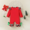 thumbnail image 5 of Generic Baby Festive Pantsuit Jumpsuit Christmas Baby Boys Girls Cute Cartoon Long Sleeve Bowknot Romper Jumpsuit Outfit Clothes Baby Girl/Boy Christmas Romper Set Baby Christmas Onesie, 5 of 9