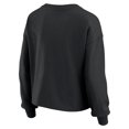 thumbnail image 3 of Women's WEAR by Erin Andrews Black Carolina Panthers Heavy Rugby Jersey Long Sleeve T-Shirt & Shorts Lounge Set, 3 of 7