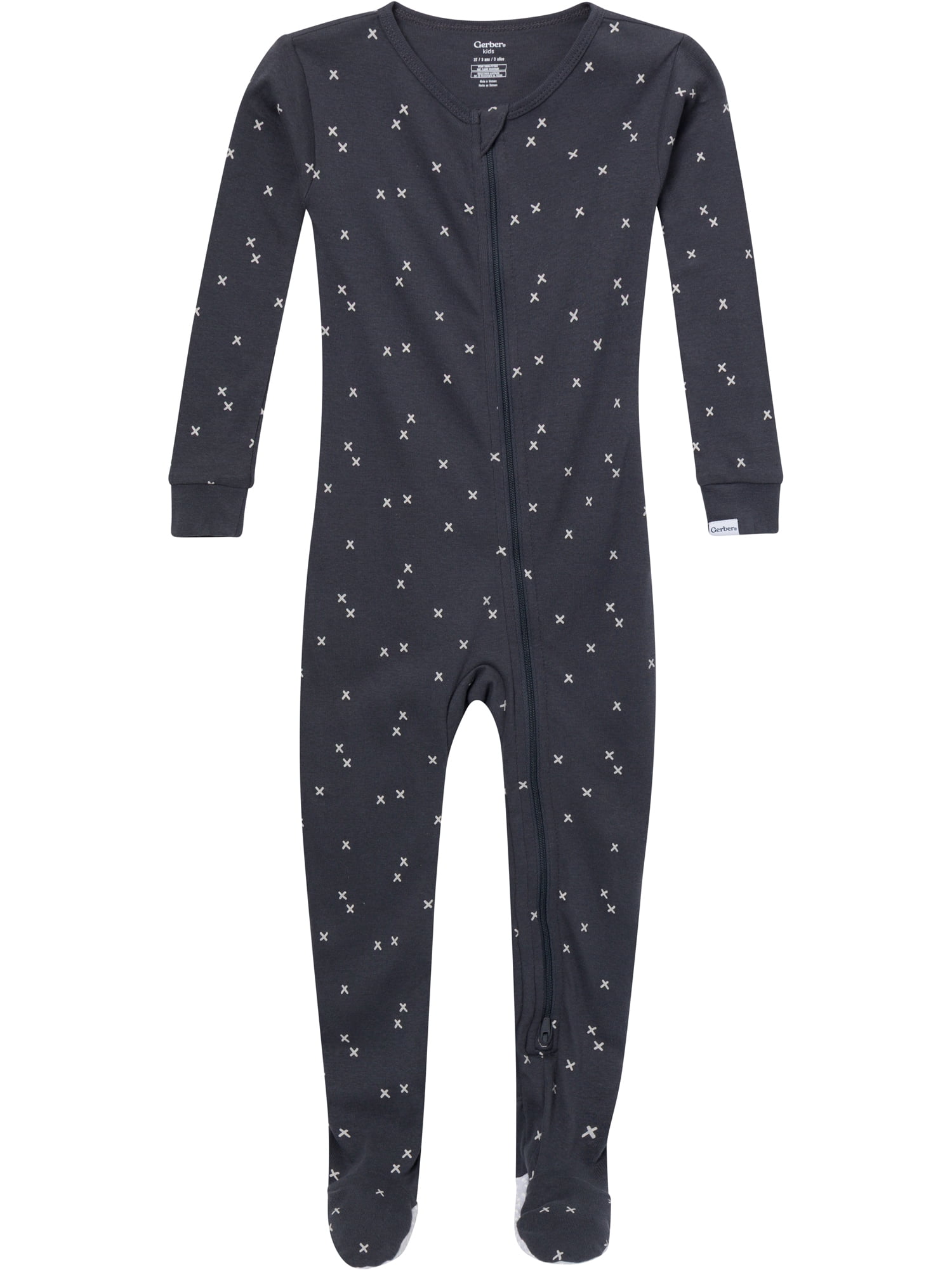 Gerber Baby and Toddler Neutral 2-Way Zipper Footed Unionsuits, 4-Pack, 0/3 Months - 5T
