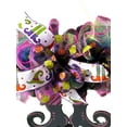 thumbnail image 2 of Whimsical Witch Leg Wreath Halloween Décor, 2 of 4