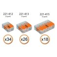thumbnail image 2 of Surtido de conectores de cable WAGO 221, tuercas de palanca, 78 piezas con funda, 2 of 7