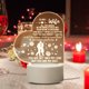 thumbnail image 5 of Lámpara Luz de noche de dormitorio LED con de mesita de noche de acrílico proverbio Decoración de San Valentín (B) Likrtyny Para estrenar, 5 of 8