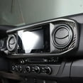 thumbnail image 6 of TINKI Car Central Navigation Screen Panel Frame Interior Sticker Soft Carbon Fiber for Toyota Tacoma 2015 2016 2017 2018 2019 2020 2021 2022 2023, 6 of 7