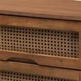 thumbnail image 6 of Baxton Studio Rina Ash Walnut Wood 4-Piece King Size Bedroom Set with Rattan, 6 of 13