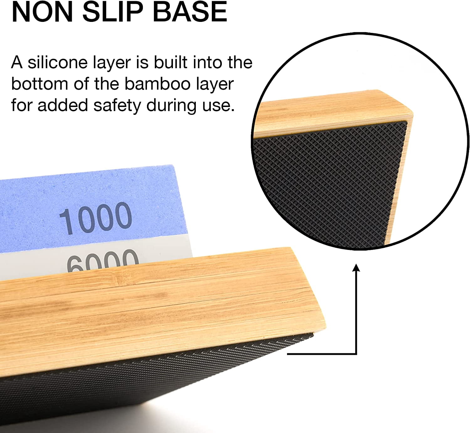 NEIKO 54002A Whetstone 1000/6000, Wet Stone Sharpening Kit, 2Sided, Highly Durable Corundum Water Stone, Angle Guide, NonSlip Bamboo Base, Knife Sharpening Stone for Knives, Whetstone Knife Sharpener