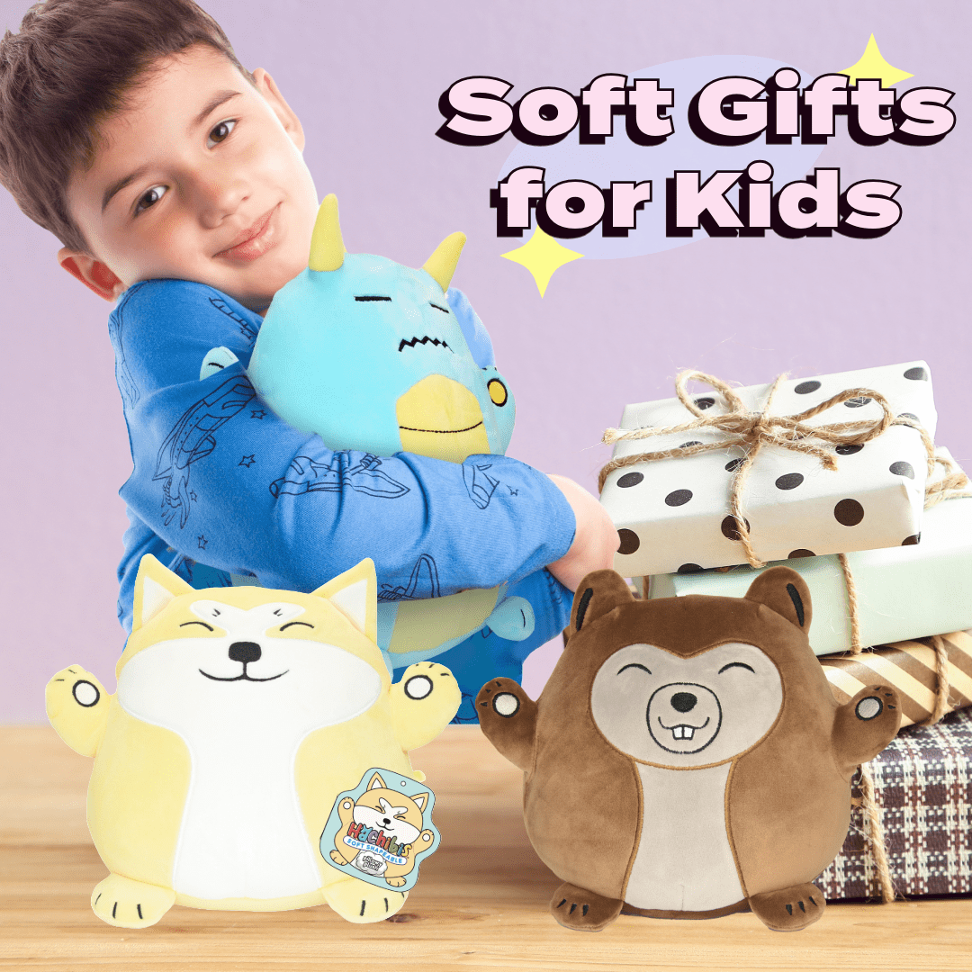 Hachibis 6-pack 8-inch Unicorn, Octopus, Beaver, Dog, Cat and Dragon Stuffed Animals Pillow Plush Toys