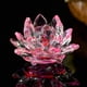 thumbnail image 4 of Portavelas de cristal con forma de flores de loto, portavelas de cristal, candelabro Rosa C, 4 of 6