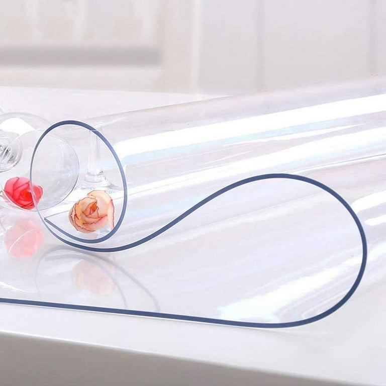 PVC Table Protector/Cover Transparent 2mm Thickness Soft Plastic