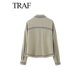 thumbnail image 3 of 2026 Woman Fashion 2023 Autumn Outwear Embroidery Long Sleeve Single Breasted Jacket Female Crop Tops Vintage Coats High Street, 3 of 5