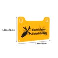 thumbnail image 3 of 6pcs Weatherproof Electric Fence Signs High Voltage Danger Warning Plastic Electric Fence Safety Labels Pre-Drilled Holes For Easy Installation On Walls Fence Posts And Gates, 3 of 9