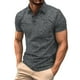 thumbnail image 1 of Camiseta deportiva de manga corta con cuello para hombre: diseño liso, poliéster-spandex, prenda informal para la playa, estampado a rayas, tallas S-XXXL, 1 of 7