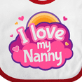 thumbnail image 4 of Inktastic I Love My Nanny Grandchild Girls Baby Bib, 4 of 4