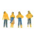 thumbnail image 3 of MYG 25/100Pcs 1:75 Scale Railway Train Mixed Painted People Figures Model DIY Cafts, 3 of 9