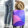 thumbnail image 3 of Stretch Luggage Cover M(22-24in)– Elastic Travel Suitcase Protector with Handle Openings & Bottom Closure, Washable Polyester Spandex Suitcases Cover, Neon Light Print, 3 of 5
