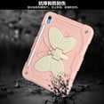 thumbnail image 4 of iPad 10 2022 Kid Case iPad 10.9 10th Gen Pretty Butterfly Case, Crossbody Strap EVA Foam Full Cover iPad 10 10.9 Kids case with Stand Pencil Holder Shockproof Rugged Case for Kids, Pink+Beige, 4 of 6