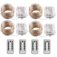 thumbnail image 1 of Yescom 4 Packs 66Ft LED Warm White Starry Fair String Lights 8 Modes Remote Christmas for Party Wedding Bedroom, 1 of 9