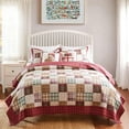 thumbnail image 4 of Greenland Home Fashions Oxford Cotton Quilt Set, Reversibe, 3-Piece King, Red, 4 of 8