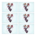 thumbnail image 2 of MKHERT Only You Make Me Happy Deer and Flowers and Plants Placemats Table Mats for Dining Room Kitchen Table Decoration 12x18 inch,Set of 6, 2 of 4