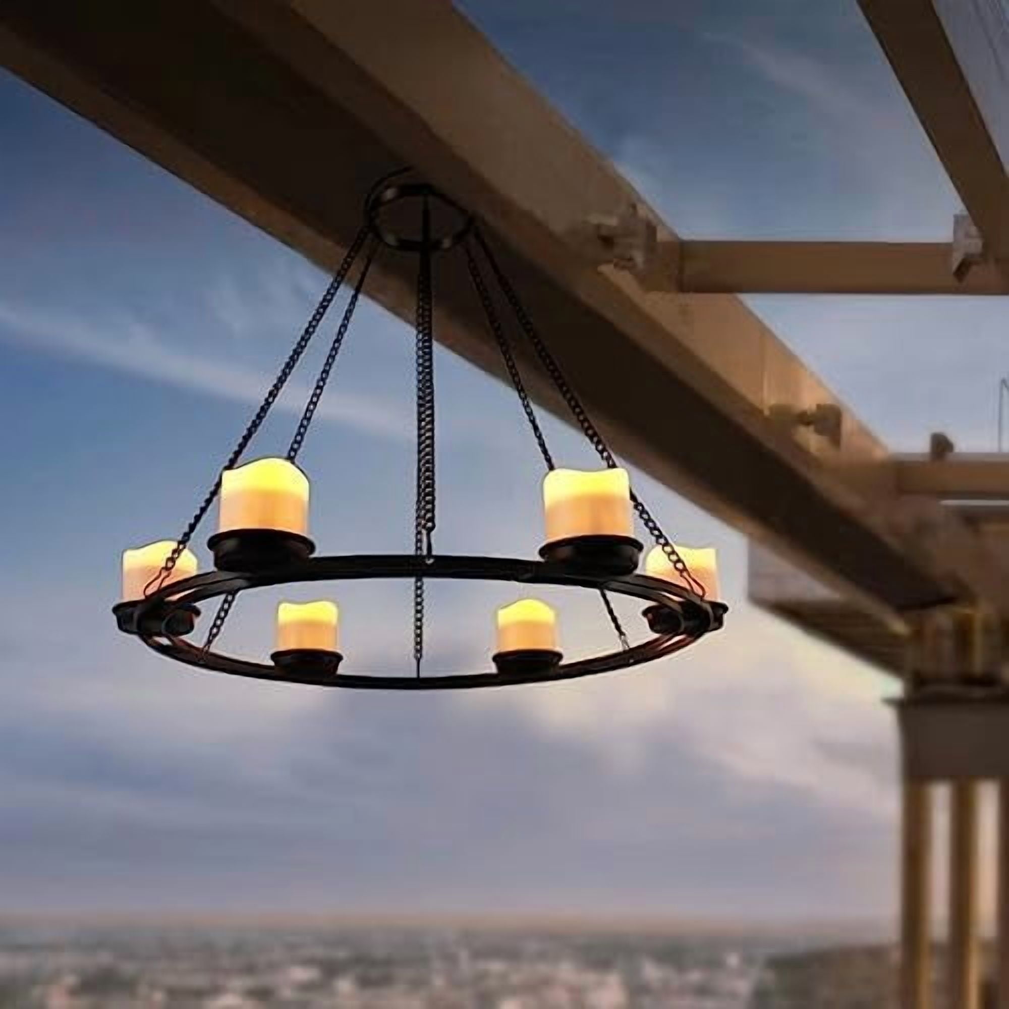 Smart Design 80073 Salerno Triple Candle Led Lantern With On-Off