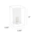 thumbnail image 3 of Lalia Home White Framed Table Lamp with Clear Cylinder Glass Shade&amp;#44; Small, 3 of 4