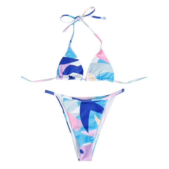 Aayomet Women's Bikini Swimsuits Bandage Push-Up Pad Womens Beachwear Bikini Swimwear Swimsuit Split Set Swimwears Tankinis Set,Purple S