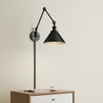 thumbnail image 2 of Millennium Lighting  Edward 1 Light Swing Arm Sconce Matte Black/Vintage Brass, 2 of 5