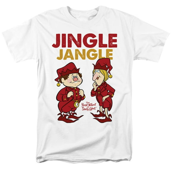 The Year Without Santa Claus Jingle Jangle Unisex Adult T Shirt, White, Small
